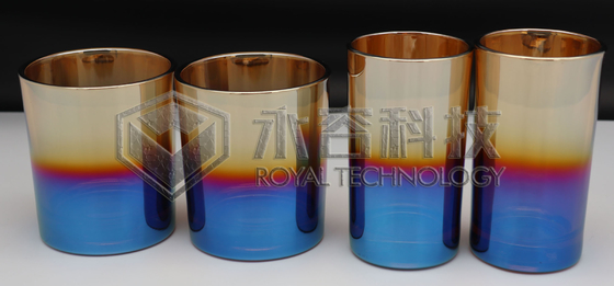 Machine de placage ionique PVD ARC pour gobelets en verre - couleurs arc-en-ciel, vert, bleu, violet, or, ambre