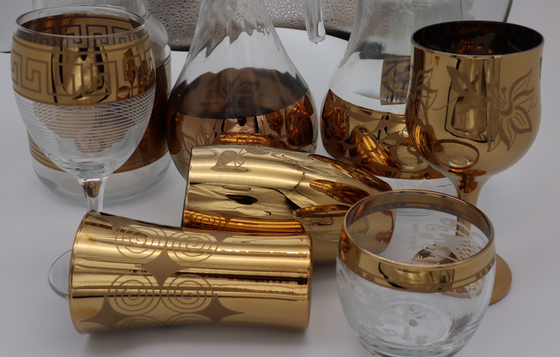 Réflexion de couleur d'or de la machine 2-Sides de placage à l'or de verrerie, adhérence forte TiN Gold Coating