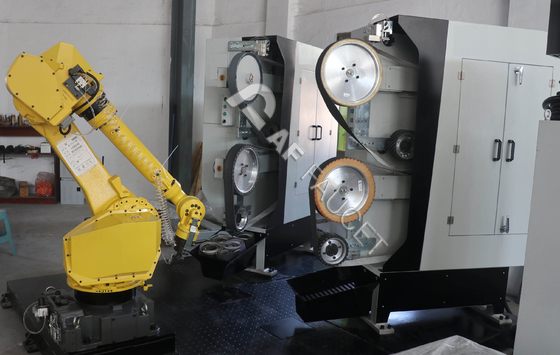 Machine de meulage automatique industrielle de robot de robinets avec la cellule de 2 robots
