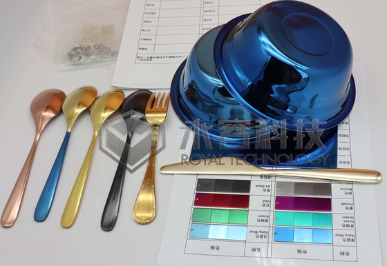 Un bon prix. Machine de revêtements décoratifs PVD, couleur or PVD, couleur bleue PVD en ligne