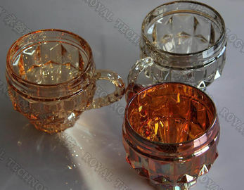 Revêtement de cuivre de verrerie, électrodéposition rose de couleur sur les tasses en verre
