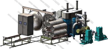 Un bon prix. Vide horizontal métallisant la machine, système planaire de pulvérisation de magnétron de C.C des couverts en plastique PVD en ligne