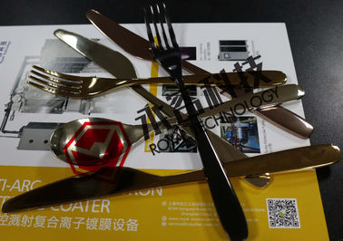 Machine de revêtement décorative de couteau/fourchette/cuillères PVD d'acier inoxydable