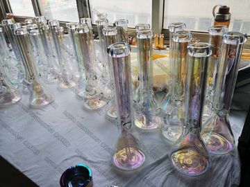 Placage à l'or de la couche mince de PVD sur le verre, équipement en verre d'électrodéposition de vide du vase PVD, revêtement décoratif gris-foncé de PVD