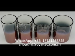 Cuivre de PVD - rosegold sur la verrerie